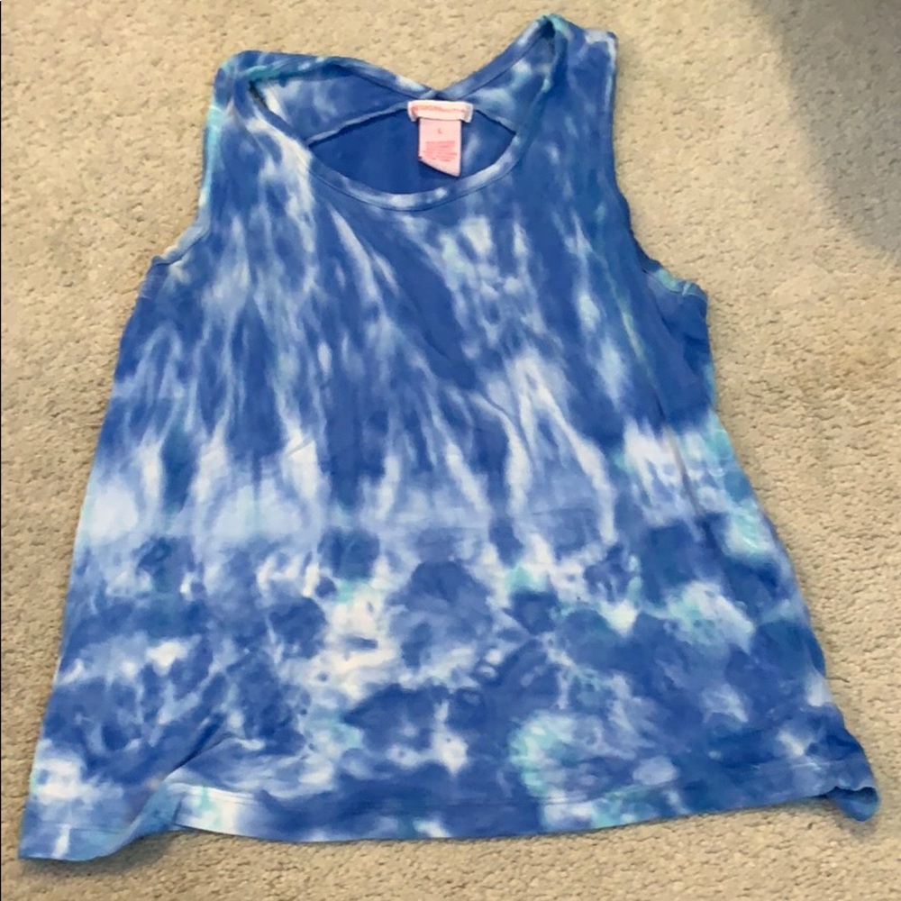 Design history girls large tie-dye tank top